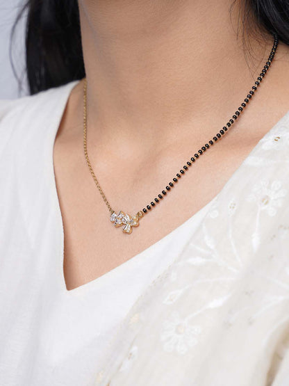 Myra Heart Flower 18K Gold Plated Mangalsutra