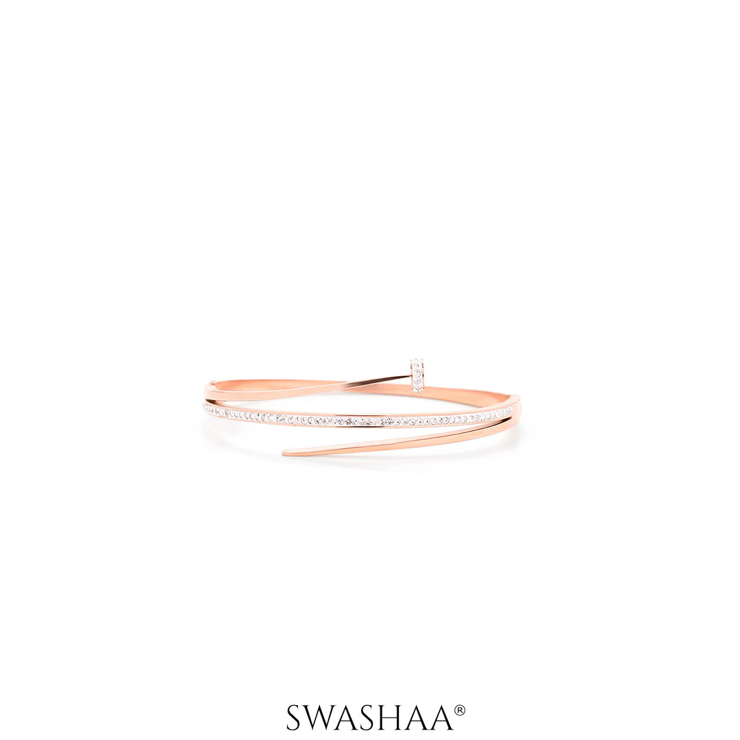 Nail Studded Rosegold Plated Bracelet