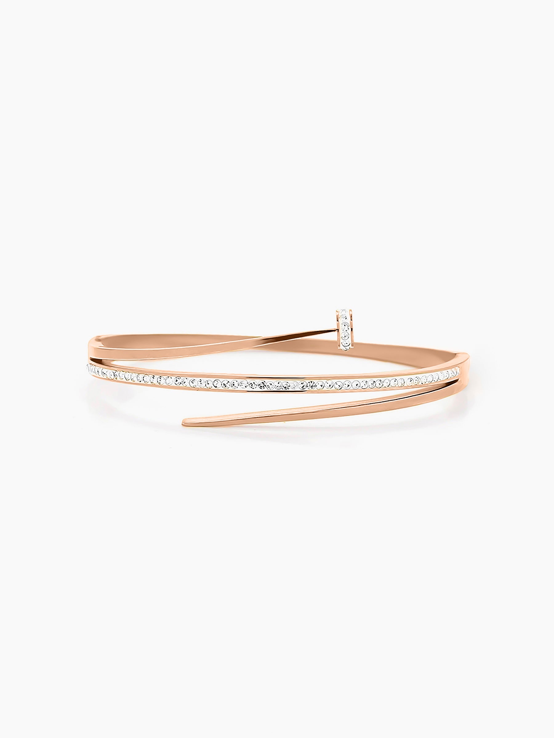 Nail Studded Rosegold Plated Bracelet