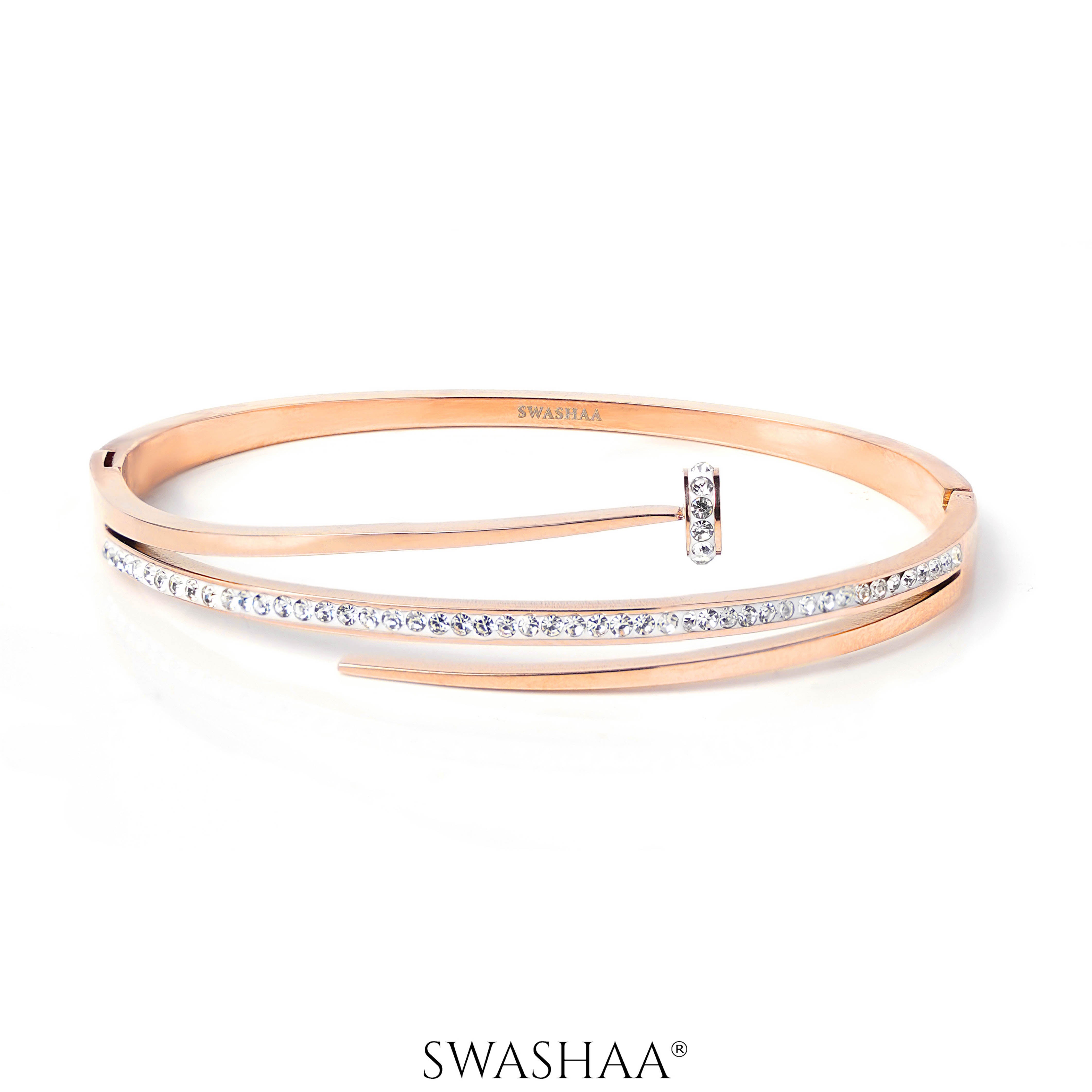 Nail Studded Bracelet Rosegold