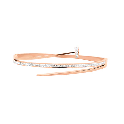 Nail Rosegold Plated Studded Bracelet