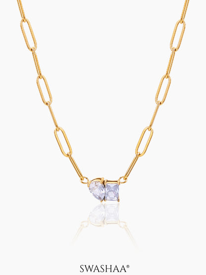 Naila Solitaire Necklace 18K Gold Plated