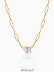 Naila Solitaire Necklace Gold