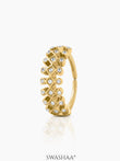 Naima Lattice Diamond 18K Gold Plated Ring Gold