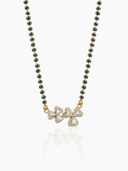 Naisha Heart Flower 18K Gold Plated Mangalsutra Gold