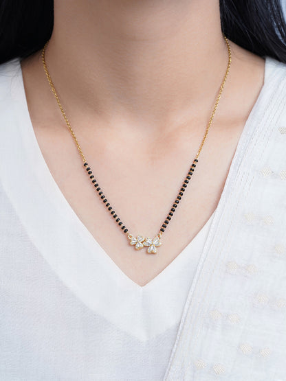 Naisha Heart Flower 18K Gold Plated Mangalsutra