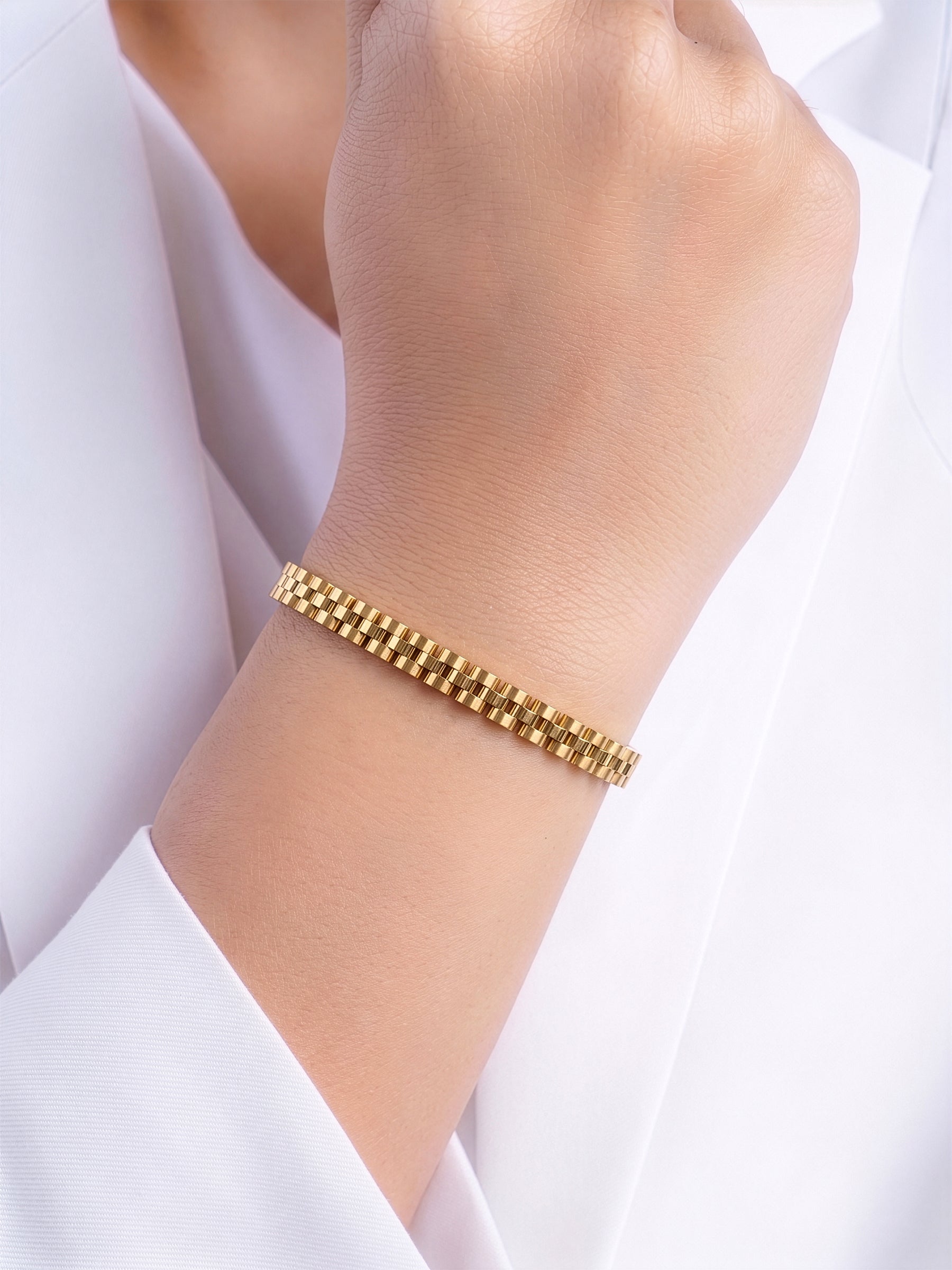 Navika Link 18K Gold Plated Watch Band Bracelet