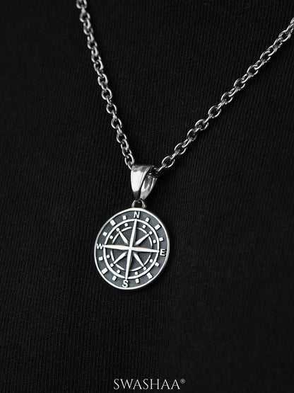 Navir Trail Compass Men's Chain Pendant