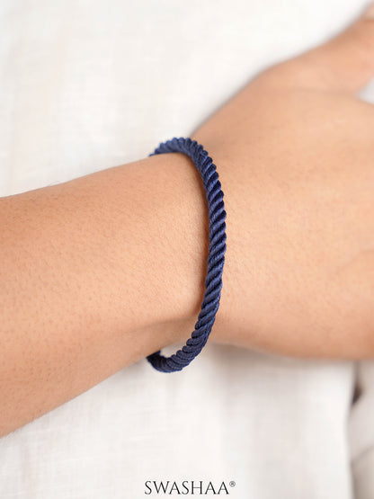 Navy Twisted Men's Rope Bracelet
