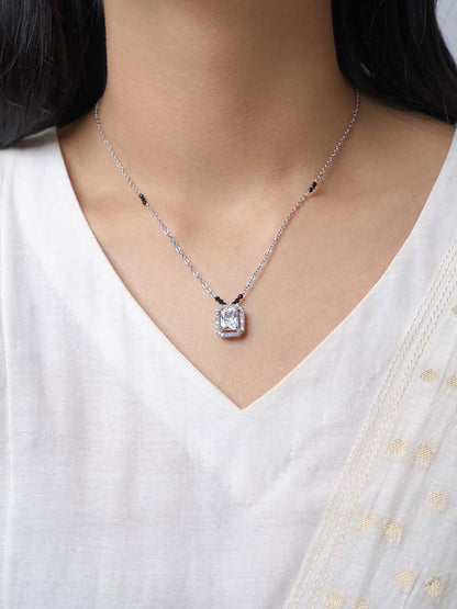Nayaa Solitaire Silver Mangalsutra