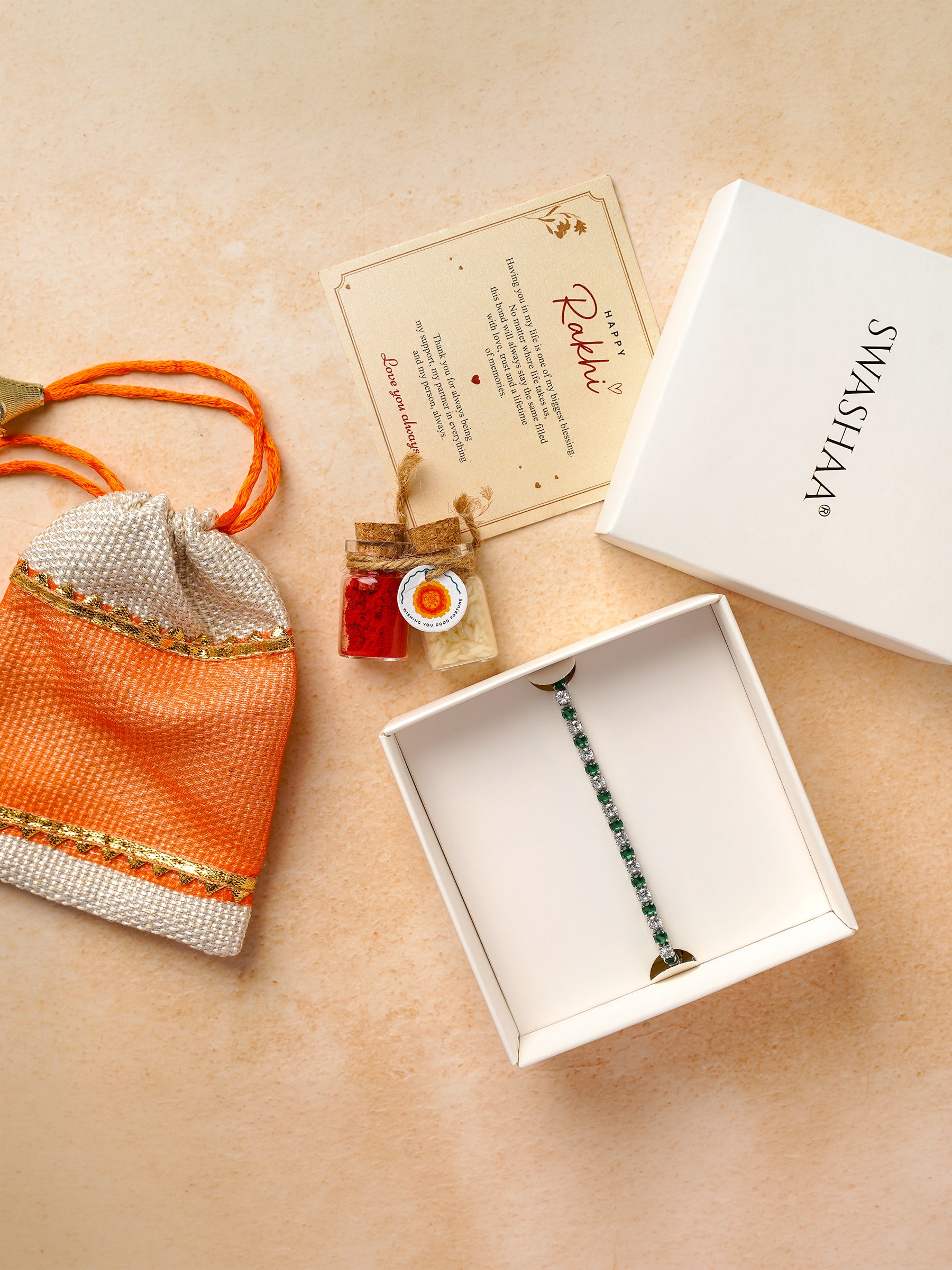 Nayelle Diamond Silver Tennis Rakhi