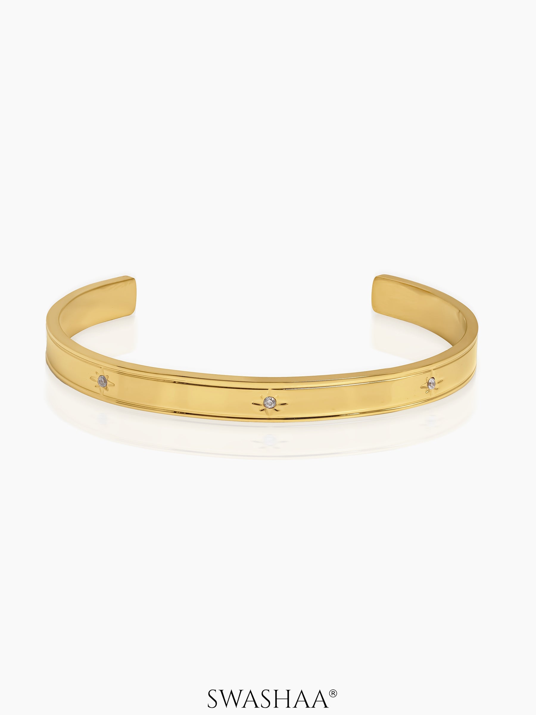 Naylia Star Cuff Bracelet 18K Gold Plated