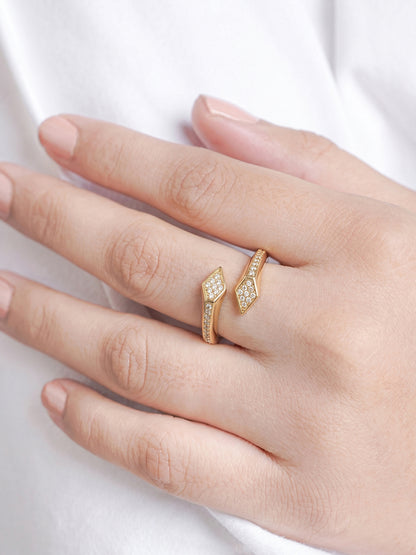 Nerella Diamond 18K Gold Plated Women's Ring