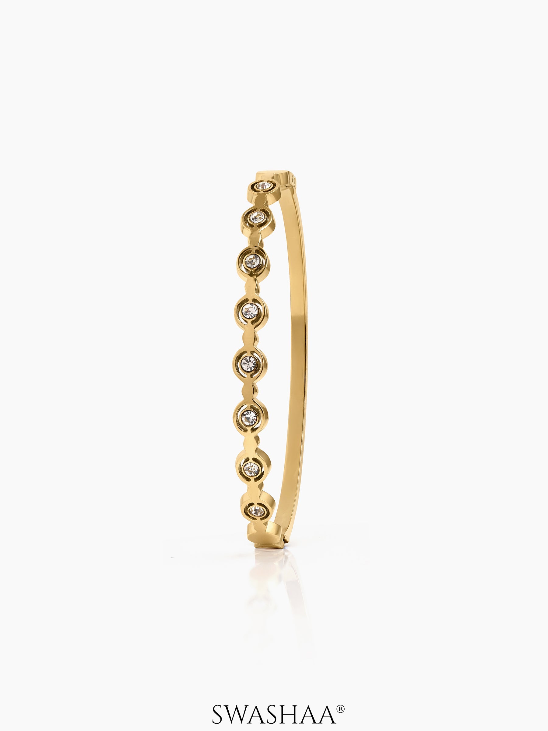 Nerina Diamond Band Bracelet 18K Gold Plated