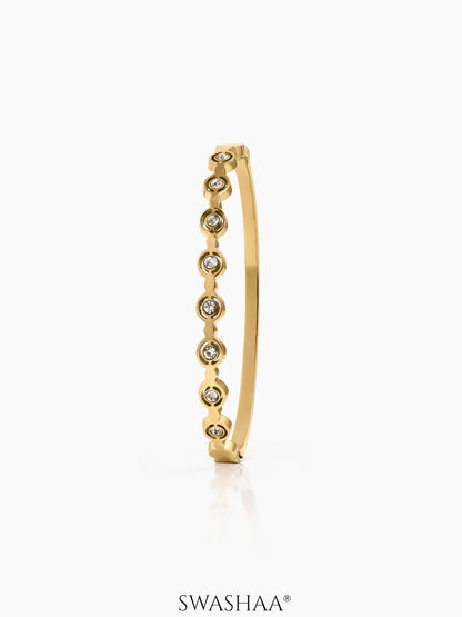 Nerina Diamond Band Bracelet 18K Gold Plated