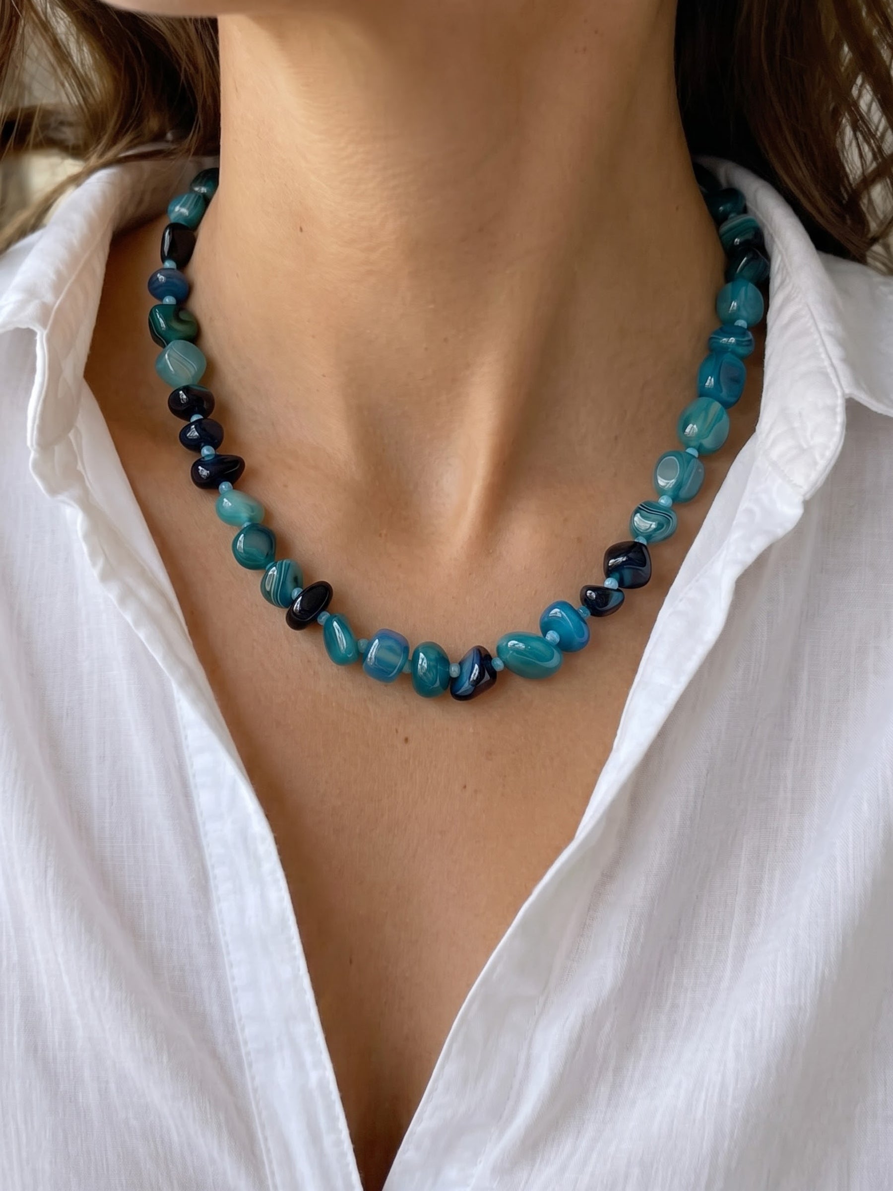 Nerissa Blue Women's Beaded Necklace