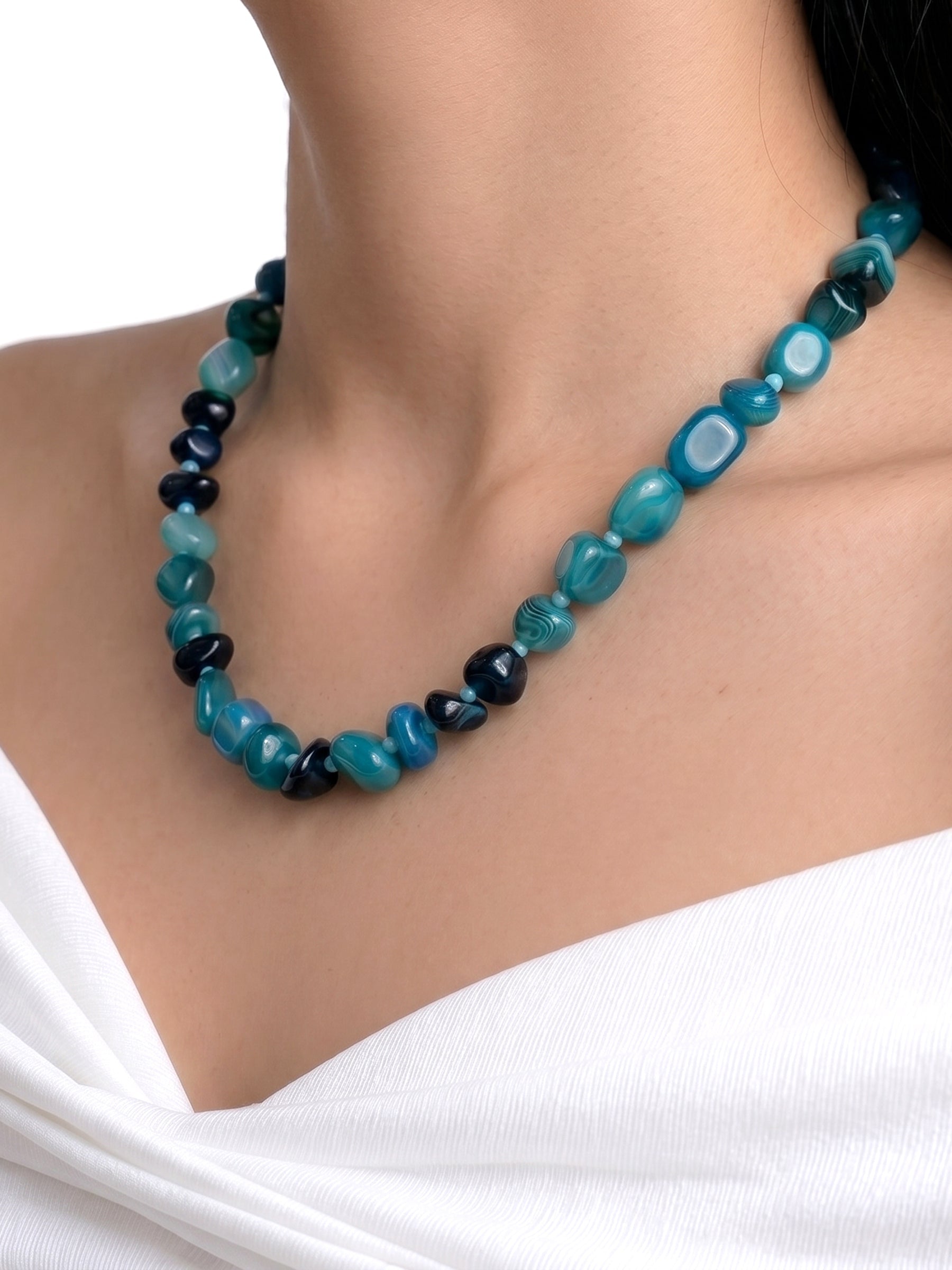 Nerissa Blue Women’s Beaded Necklace