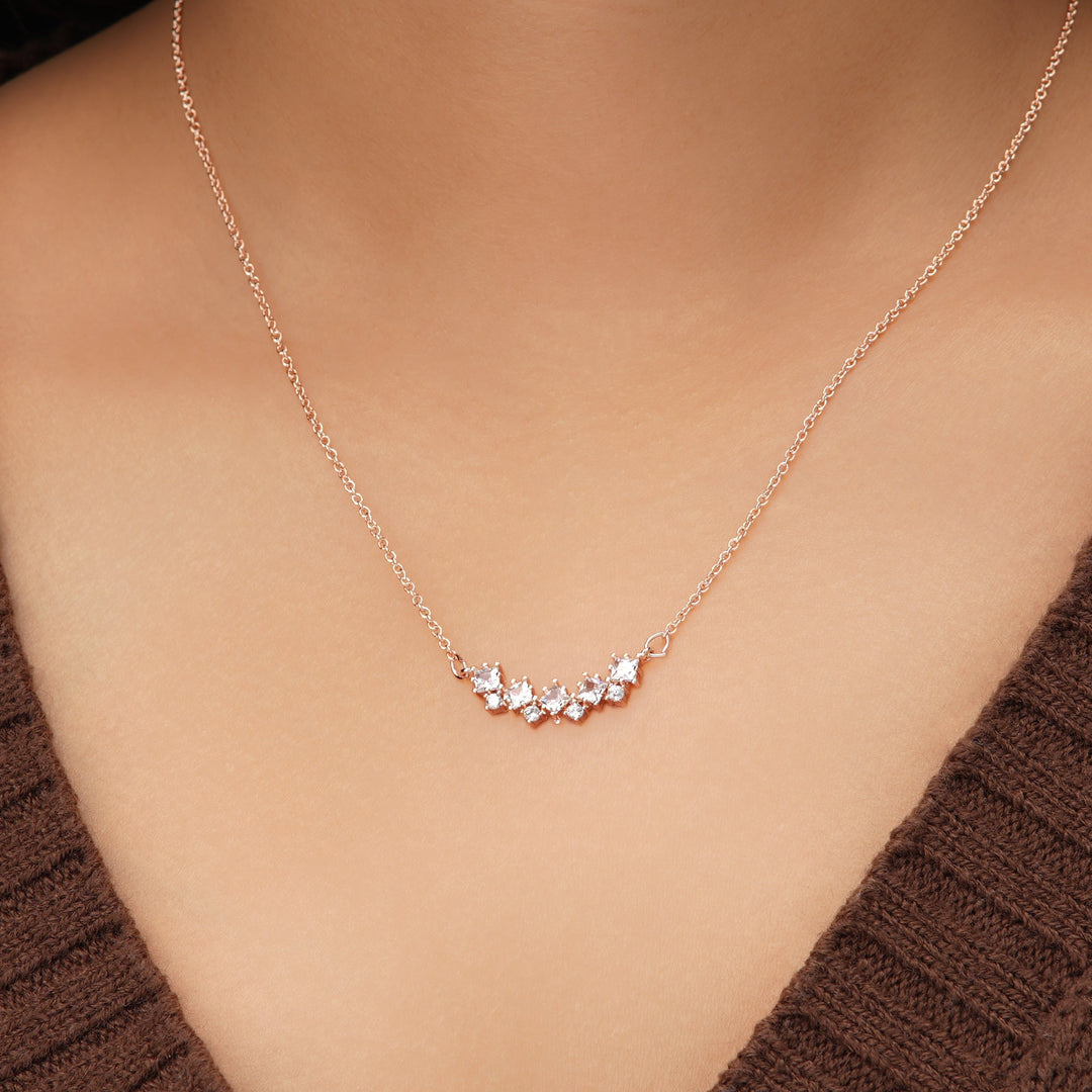 Nihaya Necklace Rosegold Plated