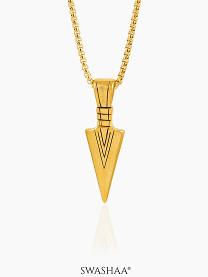 Niko 18K Gold Plated Men's Chain Pendant Gold