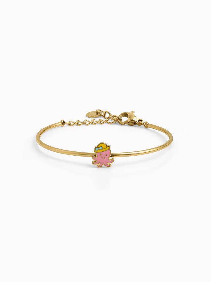 Nimi Octo 18K Gold Plated Kid's Kada Bracelet