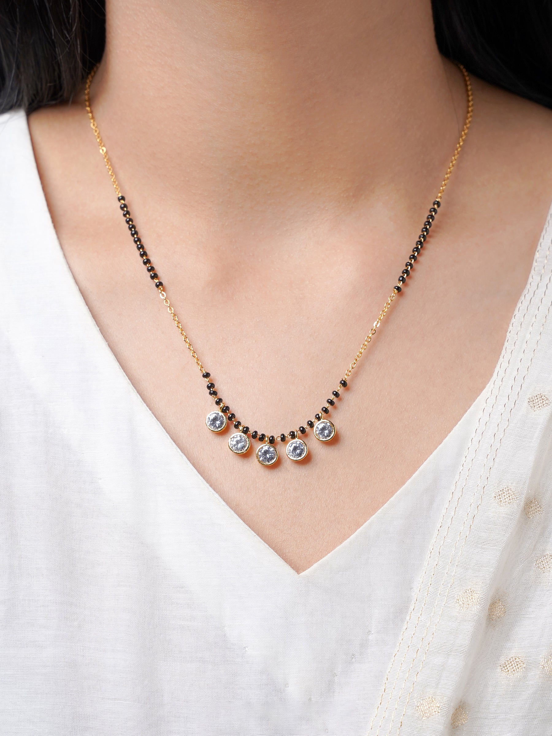 Niraya Diamond 18K Gold Plated Mangalsutra