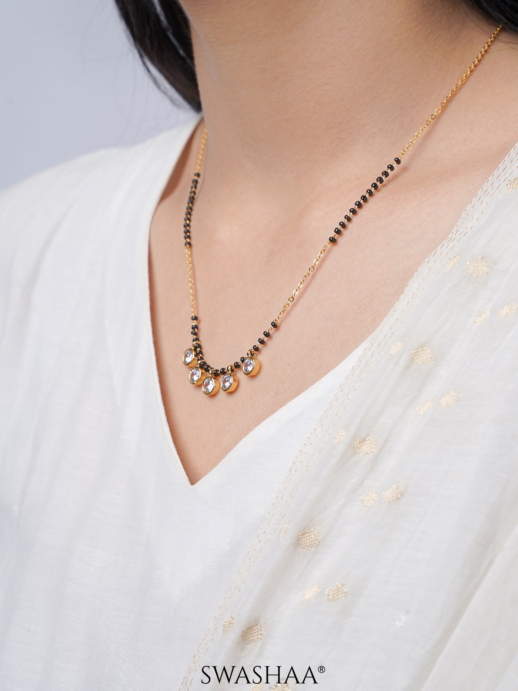 Niraya Diamond 18K Gold Plated Mangalsutra