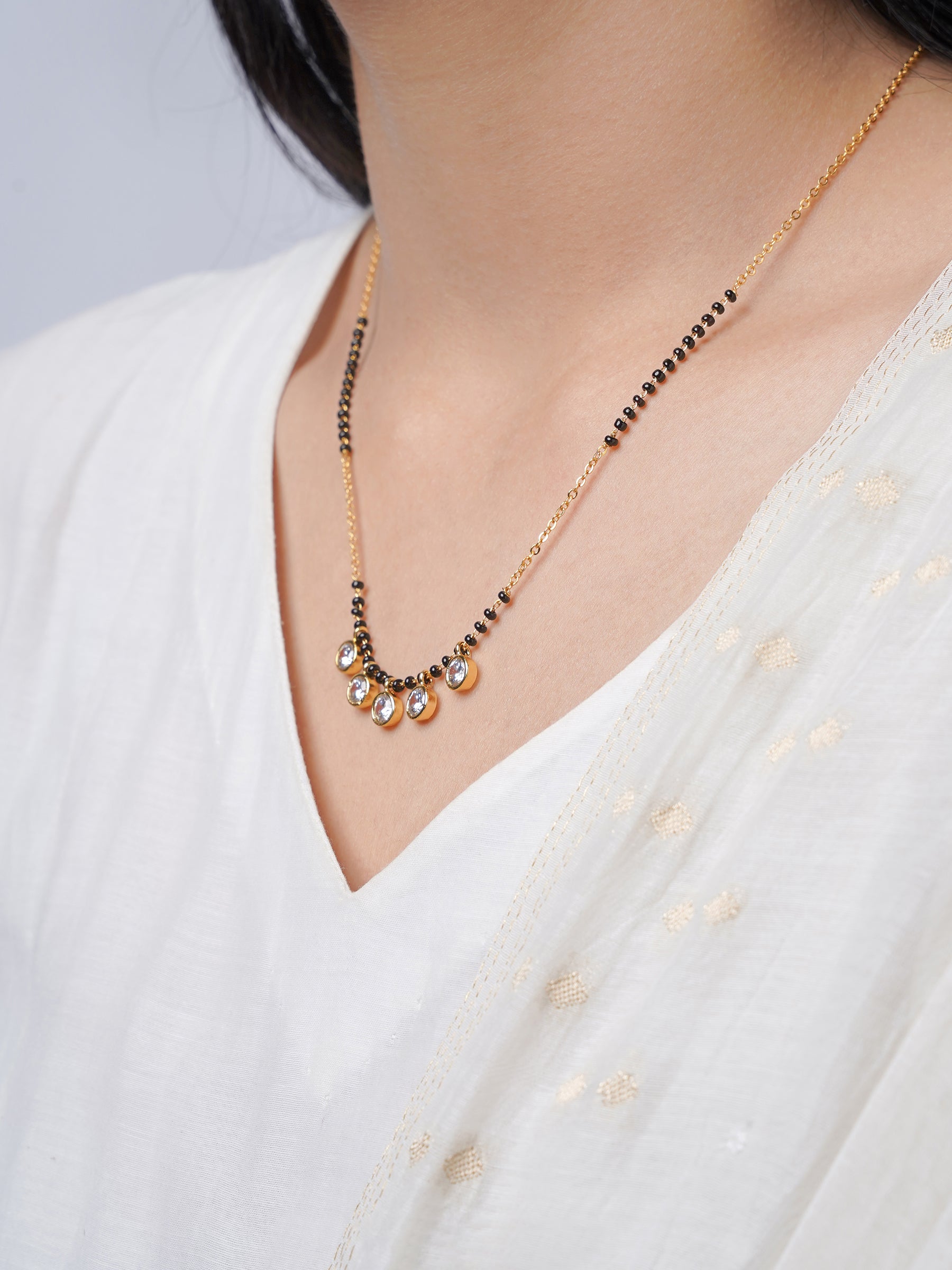 Niraya Diamond 18K Gold Plated Mangalsutra