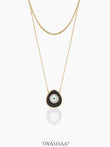 Niva Evil Eye Layered Necklace 18K Gold Plated