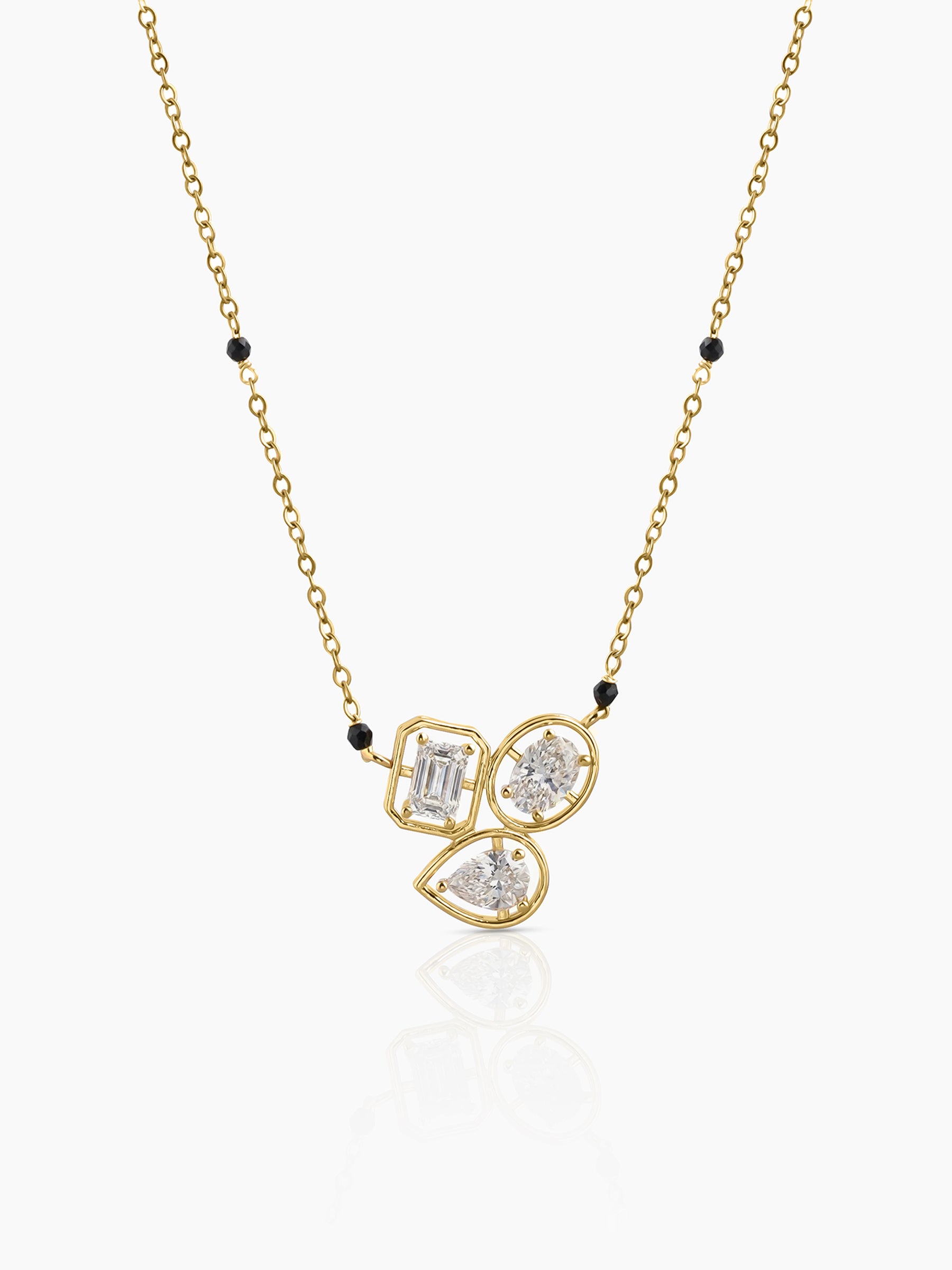 Nivara Trio 18K Gold Plated Solitaire Mangalsutra