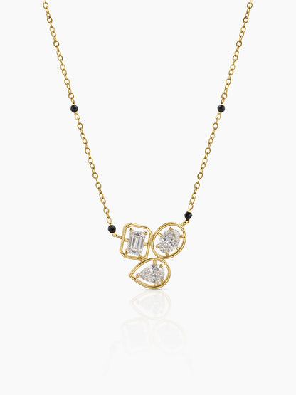 Nivara Trio 18K Gold Plated Solitaire Mangalsutra