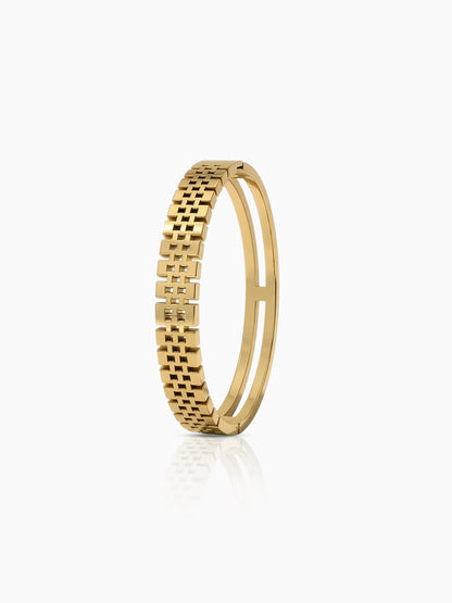 Noella Grid Link Women's Bracelet 18K Gold Plated