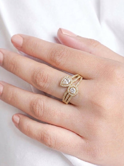 Norela Diamond 18K Gold Plated Women's Ring