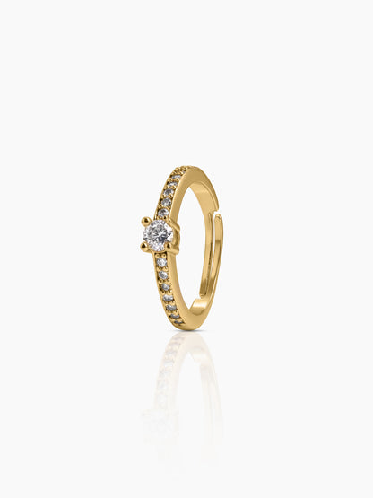Norelle Solitaire 18K Gold Plated Women's Ring Gold