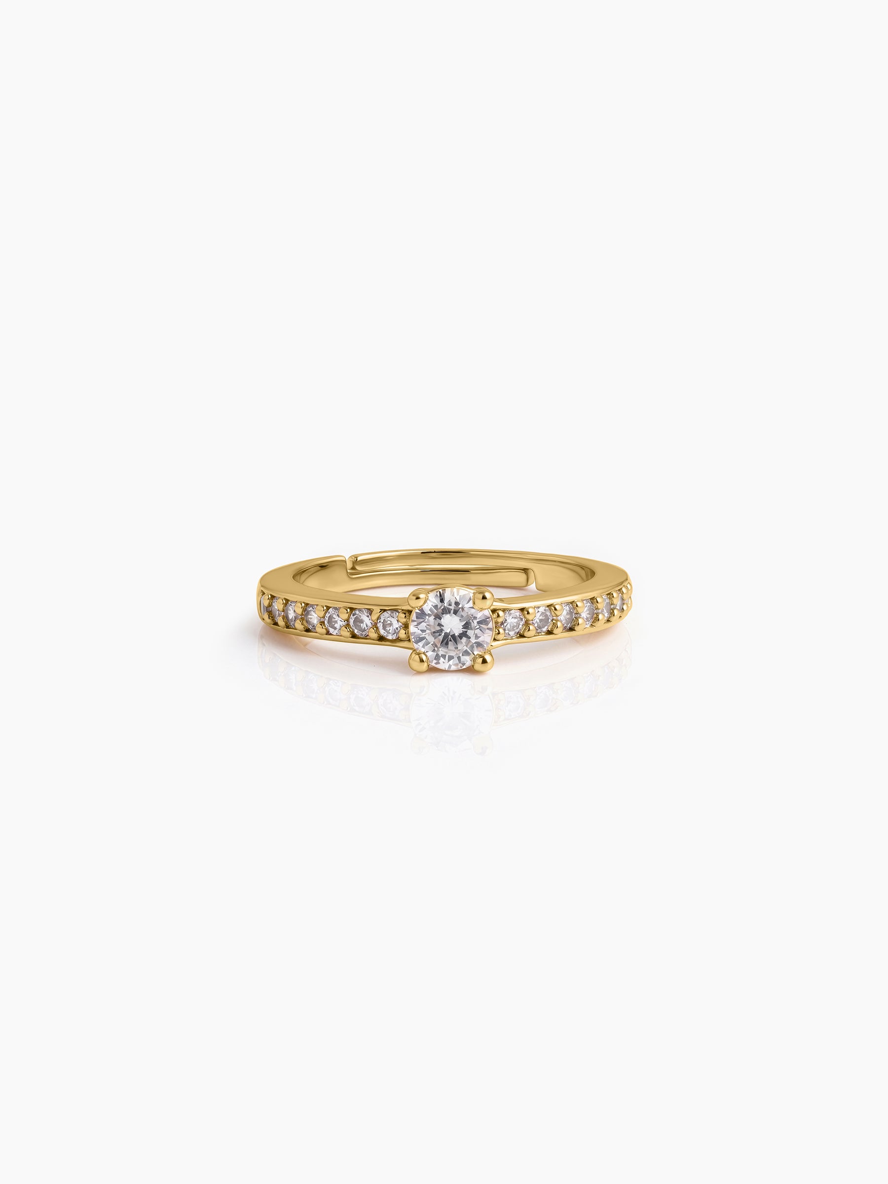 Norelle Solitaire 18K Gold Plated Women's Ring