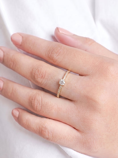 Norelle Solitaire 18K Gold Plated Women's Ring