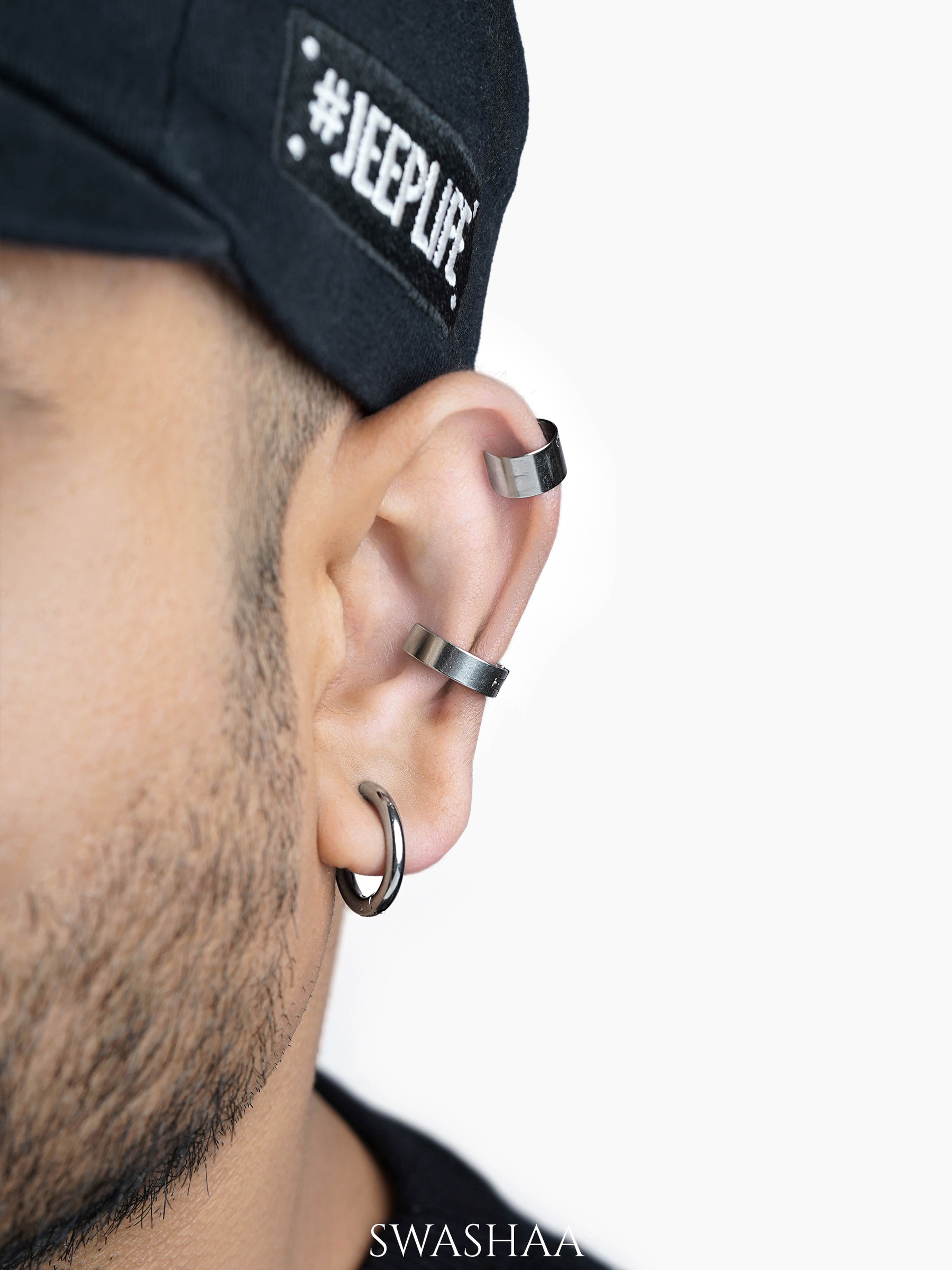 Nox Trio Stack Men's Hoop Earrings