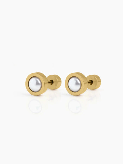 Nubi Pearls 18K Gold Plated Kid's Earrings