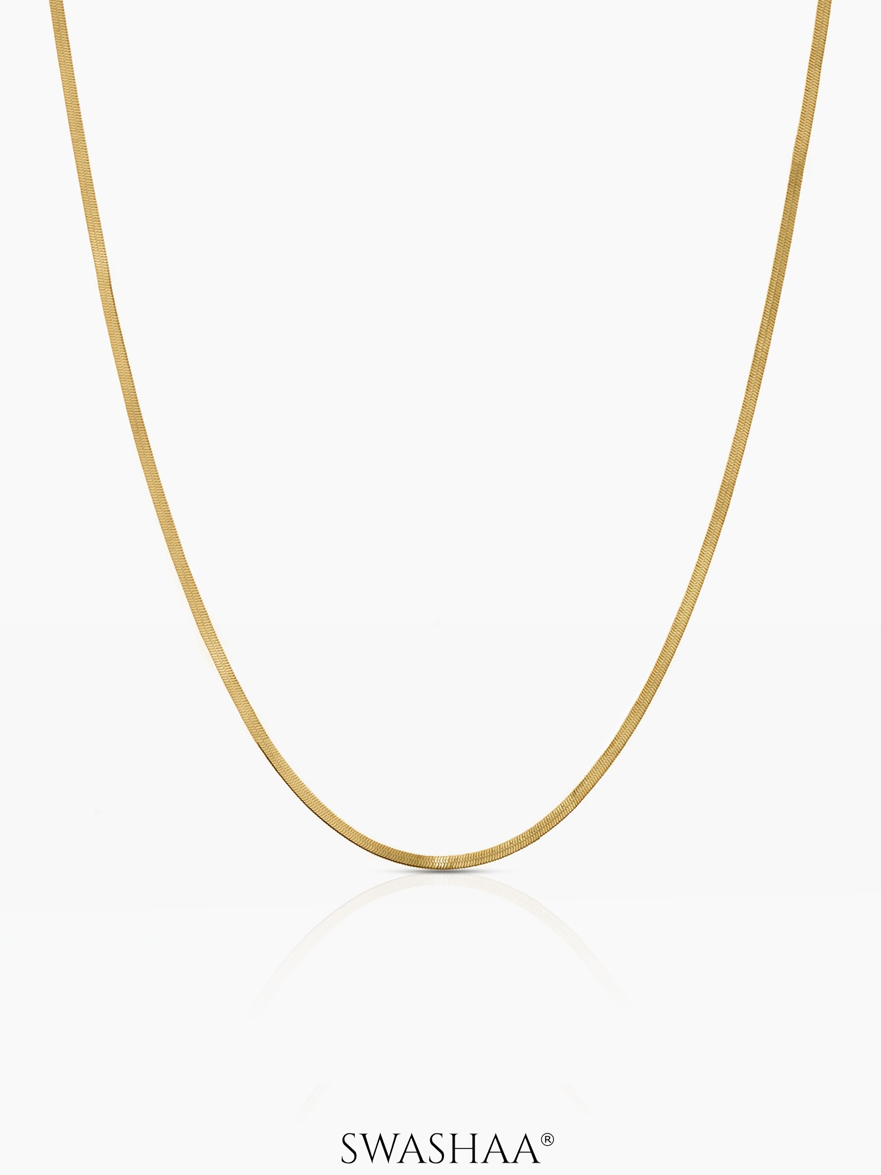 Nyla Flat Snake Women's Chain 18K Gold Plated