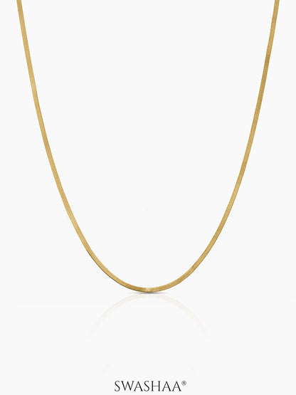 Nyla Flat Snake Women's Chain 18K Gold Plated