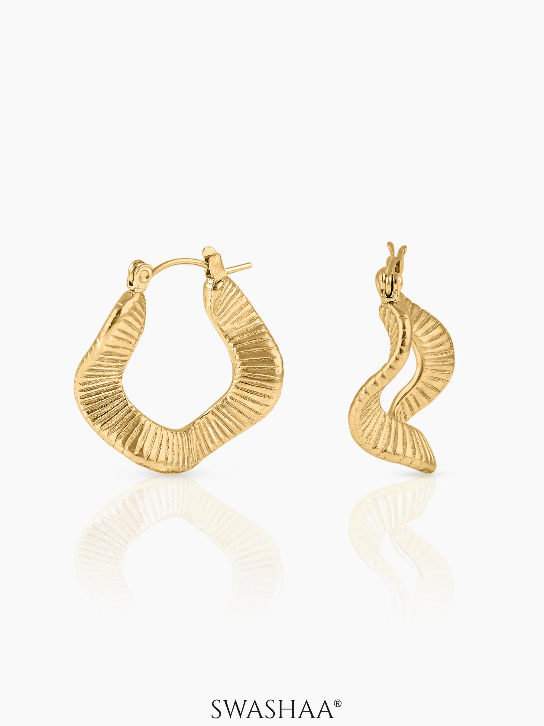 Nyla 18K Gold Plated Hoop Earrings