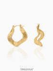 Nyla 18K Gold Plated Hoop Earrings Gold
