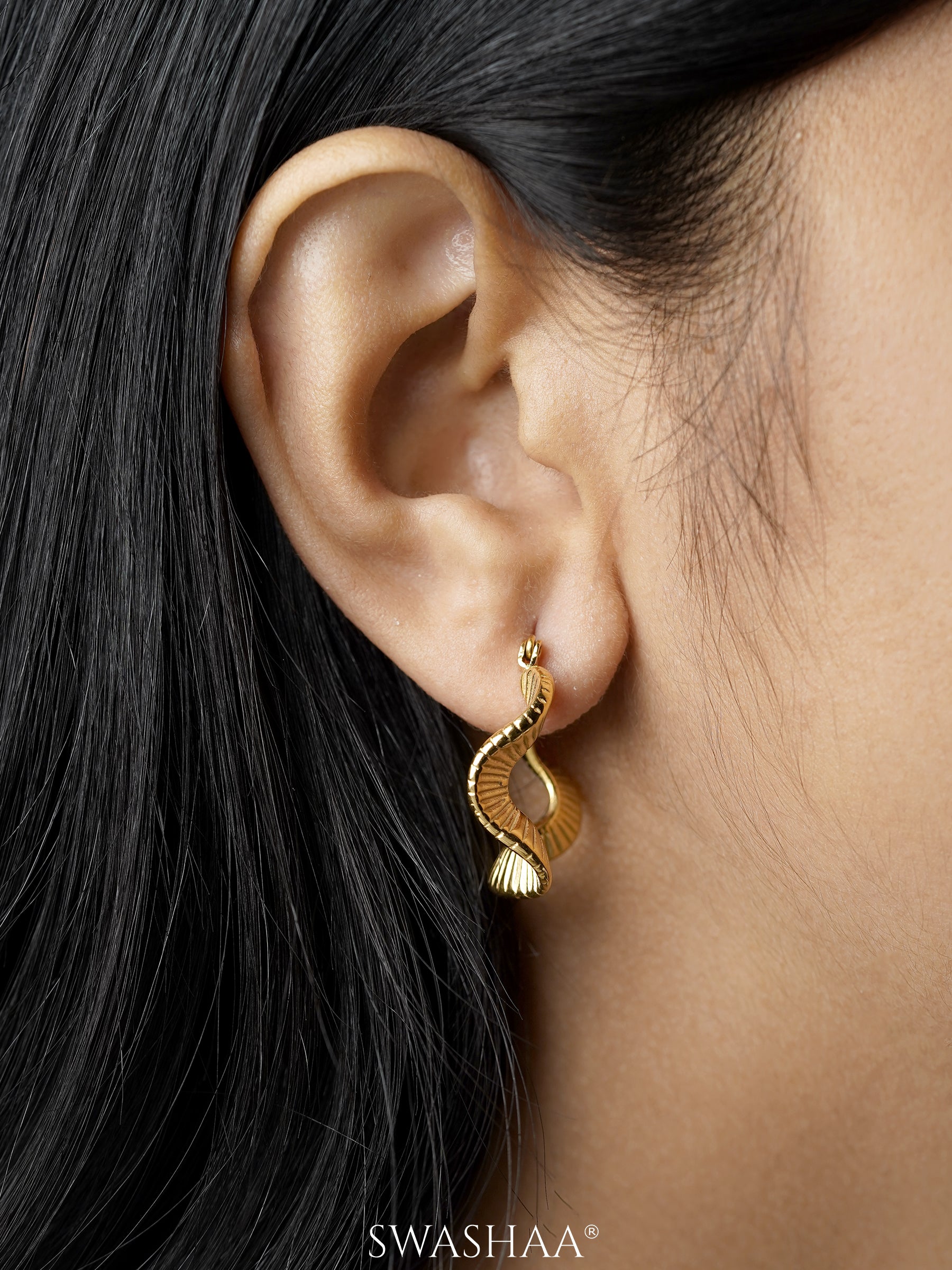 Nyla 18K Gold Plated Hoop Earrings