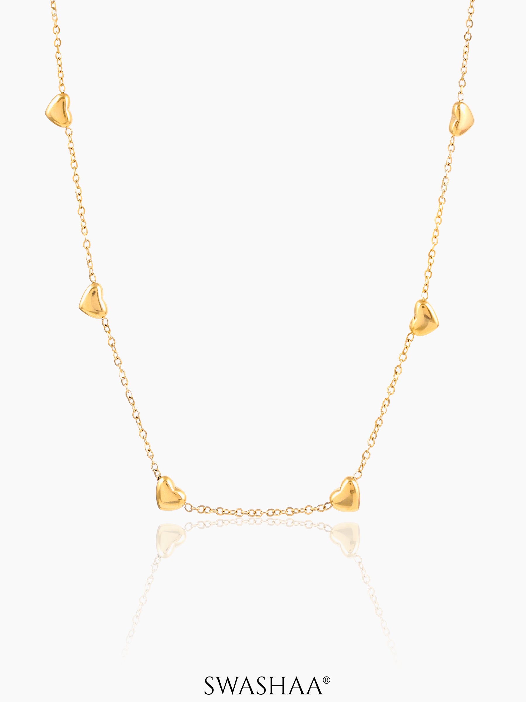 Nyle Heart 18K Gold Plated Necklace Gold