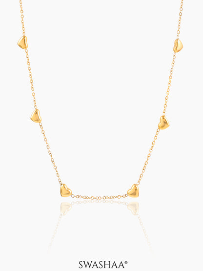 Nyle Heart 18K Gold Plated Necklace Gold