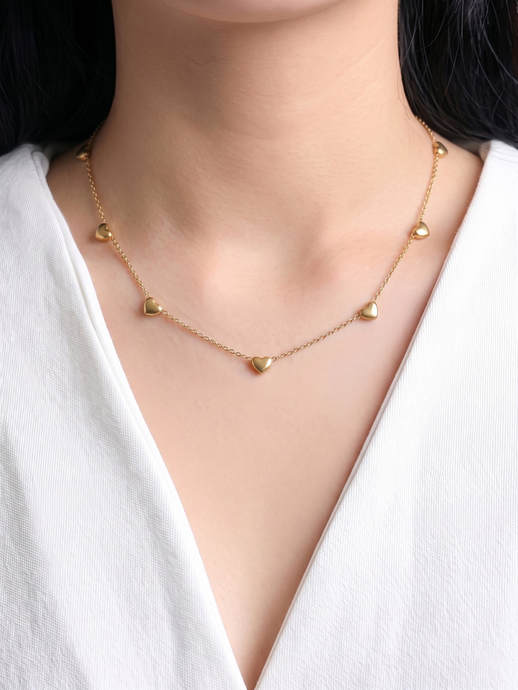 Nyle Heart 18K Gold Plated Necklace