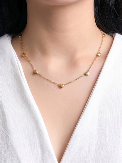 Nyle Heart 18K Gold Plated Necklace