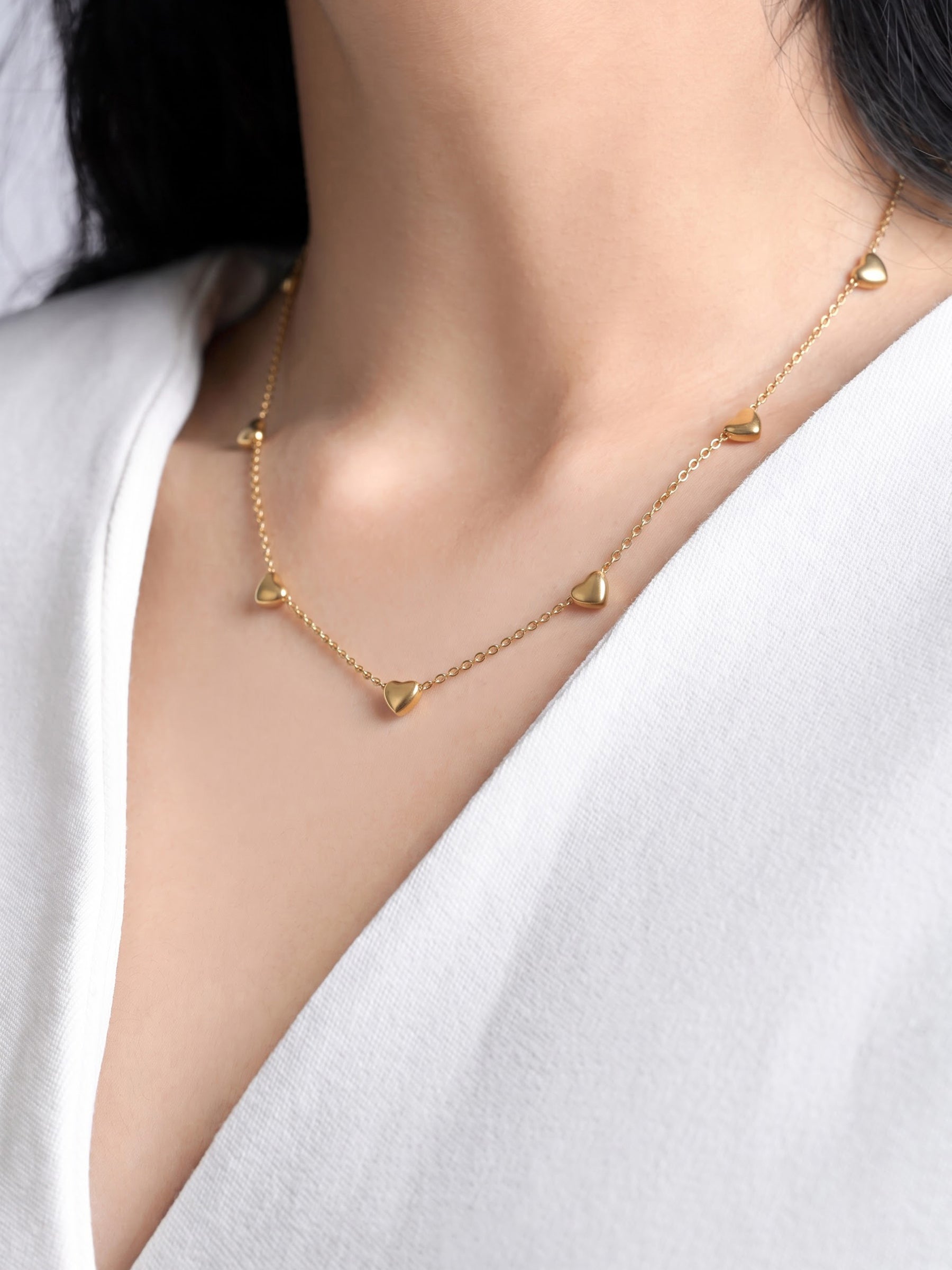 Nyle Heart 18K Gold Plated Necklace