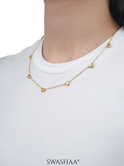 Nyle Heart 18K Gold Plated Necklace
