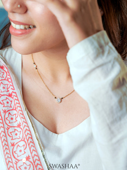 Nyra Solitaire Diamond Mangalsutra