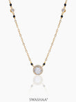Nyra Solitaire Diamond Mangalsutra 18K Gold-Plated